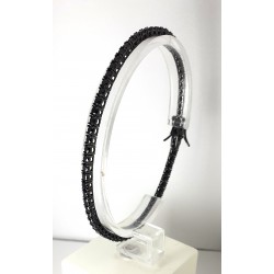 Bracciale Tennis Uomo Gioja Argento CBR54 1 In Argento IP Nero E Zirconi Neri 2,5 mm