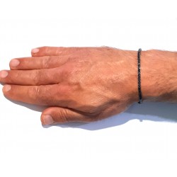 Bracciale Tennis Uomo Gioja Argento CBR54 1 In Argento IP Nero E Zirconi Neri 2,5 mm