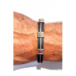 Bracciale Uomo Semirigido Ananda Steel And Co AXBR10 In Caucciù E Acciaio