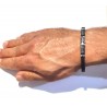 Bracciale Uomo Ananda Steel And Co AXBR02 CRV In Caucciù E Acciaio Con Rosa Dei Venti