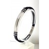 Bracciale Uomo Ananda Steel And Co AXBR22 P Caucciù Con Piastra Acciaio