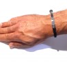 Bracciale Uomo Ananda Steel And Co AXBR22 P Caucciù Con Piastra Acciaio