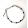 Bracciale Uomo Ananda Steel And Co AXBR12 BN In Acciaio Con Bussolotti Neri