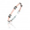 Bracciale Uomo Arkano BAC111RN In Acciaio IP Rosé E Nero
