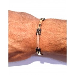Bracciale Uomo Arkano BAC111RN In Acciaio IP Rosé E Nero