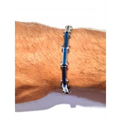 Bracciale Uomo Arkano BAC118BL In Acciaio Con Particolari Blu