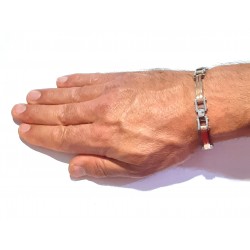 Bracciale Uomo Arkano BAC113BR In Acciaio Bicolore Argento/Rosé