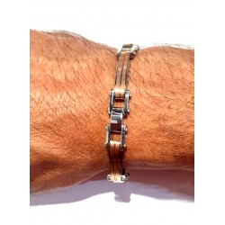 Bracciale Uomo Arkano BAC113BR In Acciaio Bicolore Argento/Rosé