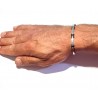 Bracciale Uomo Arkano BAC109BN In Acciaio Con Particolari Neri