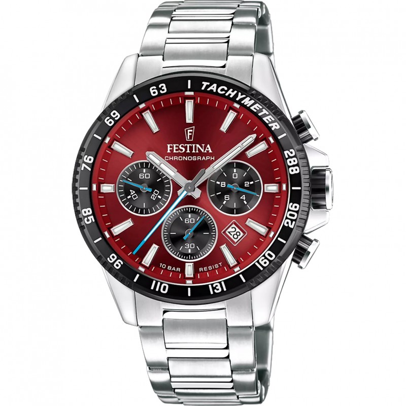 Orologio Uomo Festina F20560/7 Cronografo Con Quadrante Rosso