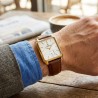 Orologio Uomo Festina On The Square F20780/3 Con Cassa Rettangolare Dorata