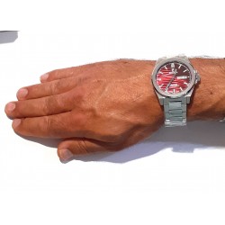 Orologio Uomo Festina F20073/6 Solo Tempo Swiss Made Con Quadrante Rosso