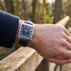 Orologio Uomo Festina On The Square F20681/9 Con Cassa Rettangolare E Cinturino Blu