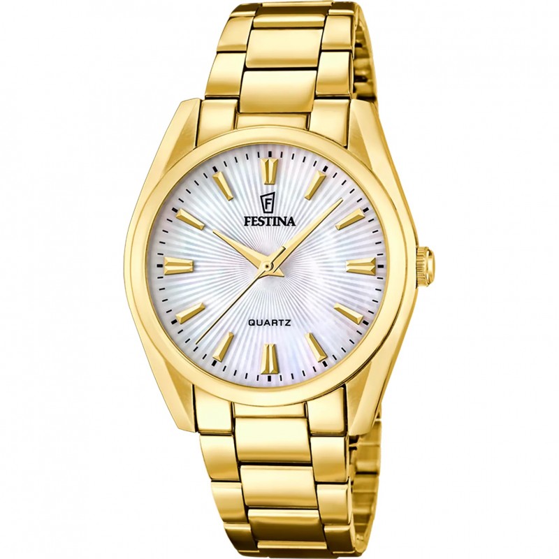 Orologio Donna Festina Boyfriend F20640/A Con Cassa E Cinturino Dorati