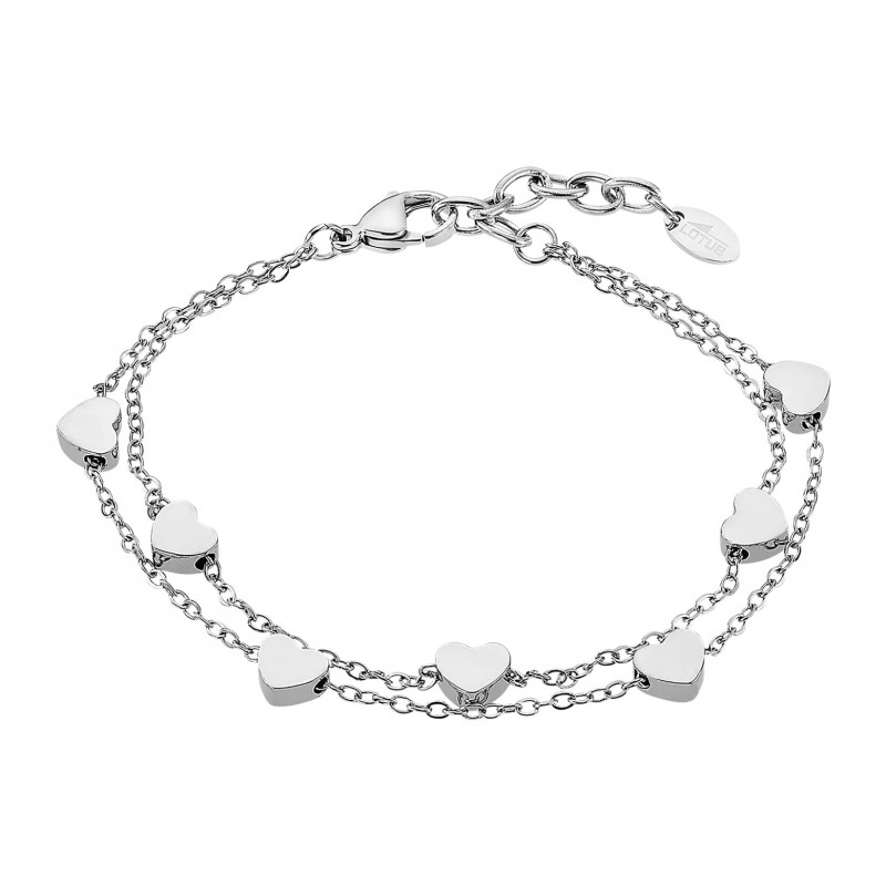 Bracciale Donna Lotus Style LS2560/2/1 In Acciaio A Doppio Filo Con Cuori