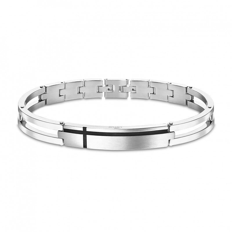 Bracciale Uomo Lotus Style Men In Black LS1969-2/1 In Acciaio Con Particolari Neri