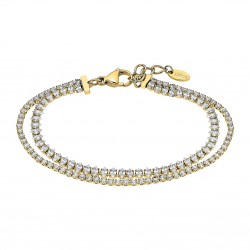 Bracciale Donna Tennis Lotus Style LS2574/2/2 In Acciaio Dorato A Doppio Filo