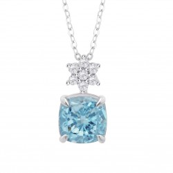 Collana Donna Lotus Silver LP3903-1/2 In Argento Con Zircone Azzurro