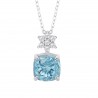 Collana Donna Lotus Silver LP3903-1/2 In Argento Con Zircone Azzurro