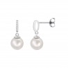 Orecchini Donna Lotus Silver LP3478-4/1 In Argento Pendenti Con Perla Bianca