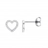 Orecchini Donna Lotus Silver LP3670-4/1 In Argento A Cuore Con Zirconi