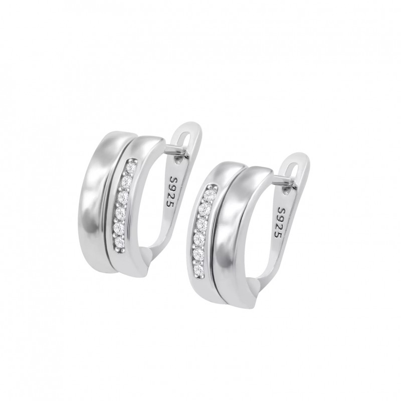 Orecchini Donna Lotus Silver LP3328-4/1 In Argento Con Chiusura A Monachella