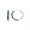 Orecchini Donna Lotus Silver LP3484-4/1 A Cerchio Con zirconi Multicolore