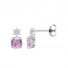 Orecchini Donna Lotus Silver LP3903-4/1 In Argento Con Cristallo Rosa