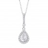 Collana Donna Lotus Silver LP1592-1/1 In Argento Con Pendente A Goccia Con Zirconi