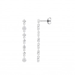 Orecchini Donna Lotus Silver LP3734-4/1 In Argento Pendenti Con Zirconi