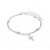Bracciale Donna Lotus Silver LP3941-2/1 In Argento Doppio Filo Con Croce