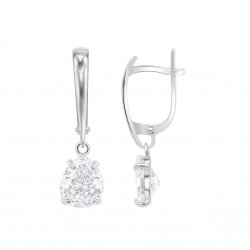 Orecchini Donna Lotus Silver LP3809-4/1 In Argento Pendenti Con Zircone A Goccia