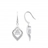 Orecchini Donna Lotus Silver LP3711-4/1 Pendenti Con Cristallo A Goccia