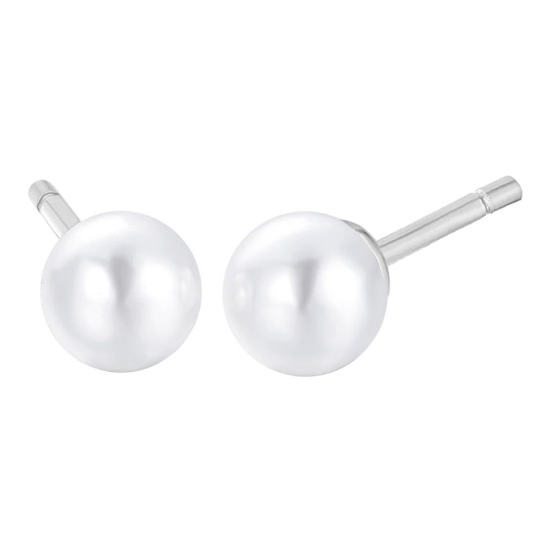 Orecchini Donna Luca Barra OK932 In Acciaio Con Perla Bianca 6 mm