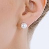 Orecchini Donna Luca Barra OK932 In Acciaio Con Perla Bianca 6 mm
