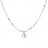 Collana Bambina Luca Barra JC173 In Acciaio Con Angioletto E Smalto Multicolore