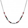Collana Bambino Luca Barra JC139 In Acciaio Con Sfere Multicolore