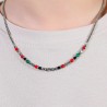 Collana Bambino Luca Barra JC139 In Acciaio Con Sfere Multicolore