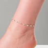 Cavigliera Donna Luca Barra CV181 In Acciaio Con Perle Bianche
