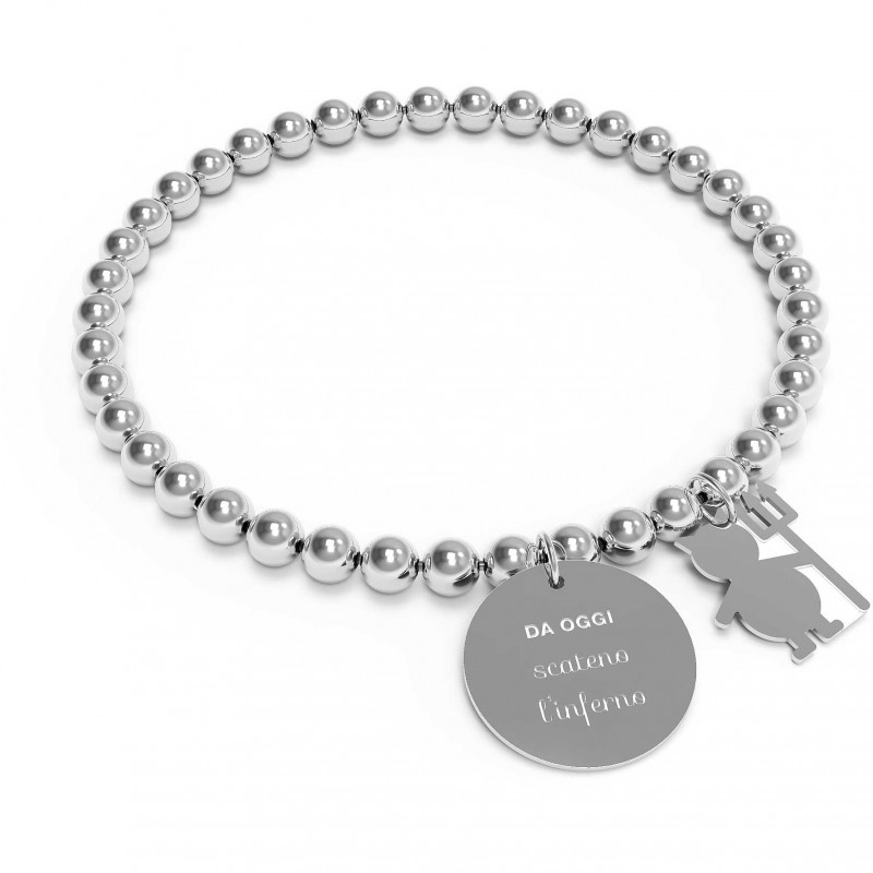Bracciale donna I 10 Buoni Propositi B-5213 (da oggi scateno l'inferno)