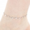 Cavigliera Donna Luca Barra CV162 In Acciaio Con Cuori