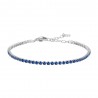Bracciale Tennis Donna Luca Barra BK2876 In Acciaio Con Zirconi Blu 2 mm
