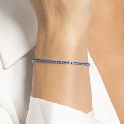 Bracciale Tennis Donna Luca Barra BK2876 In Acciaio Con Zirconi Blu 2 mm