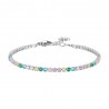 Bracciale Tennis Donna Luca Barra BK2878 In Acciaio Con Zirconi Multicolore 2 mm