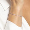 Bracciale Tennis Donna Luca Barra BK2883 In Acciaio Dorato Con Zirconi Rosa 2 mm