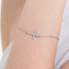 Bracciale Donna Luca Barra BK2760 In Acciaio Con Croce E Cristalli