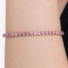 Bracciale Tennis Donna Luca Barra BK2277 In Acciaio Dorato Con Zirconi Rosa