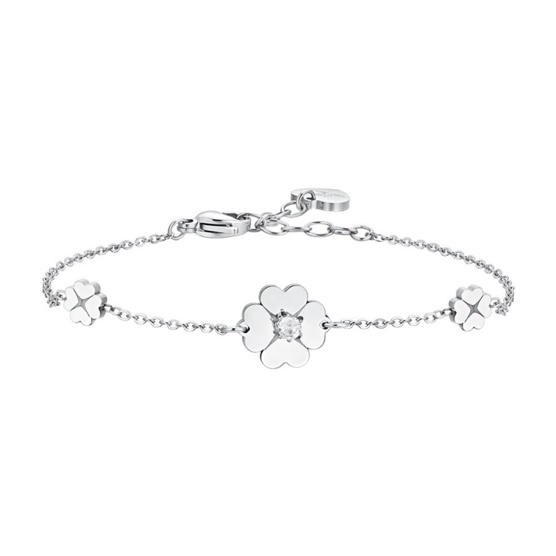 Bracciale Donna Luca Barra BK2651 Con Quadrifogli E Zircone
