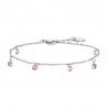 Bracciale Donna Luca Barra BK2606 In Acciaio Con Zirconi E Cristalli Rosa