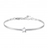 Bracciale Donna Luca Barra BK2966 In Acciaio Maglia Snake Con Quadrifoglio